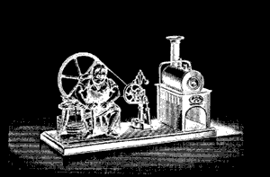 Spielzeugdampfmaschine, um 1900